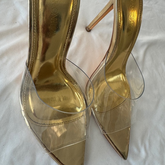 Gold pvc mules - Picture 4 of 5